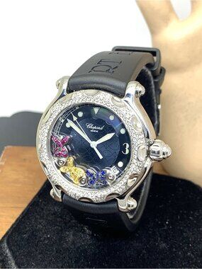 Chopard Happy Sport Fish Women's Watch Swiss Quartz Diamond & Gemstones 38mm